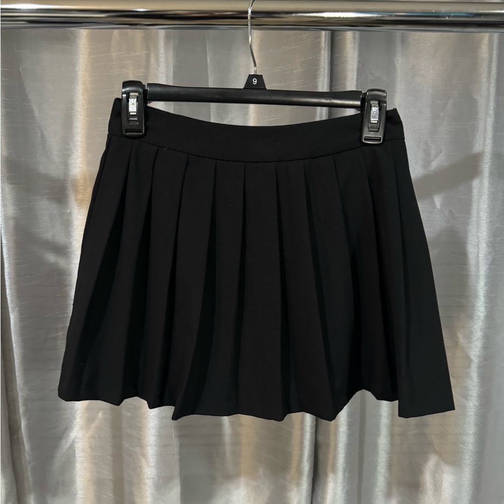 Black Pleated Skort